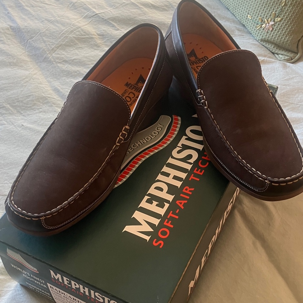 Men’s Mephisto Dark Brown Leather Loafers